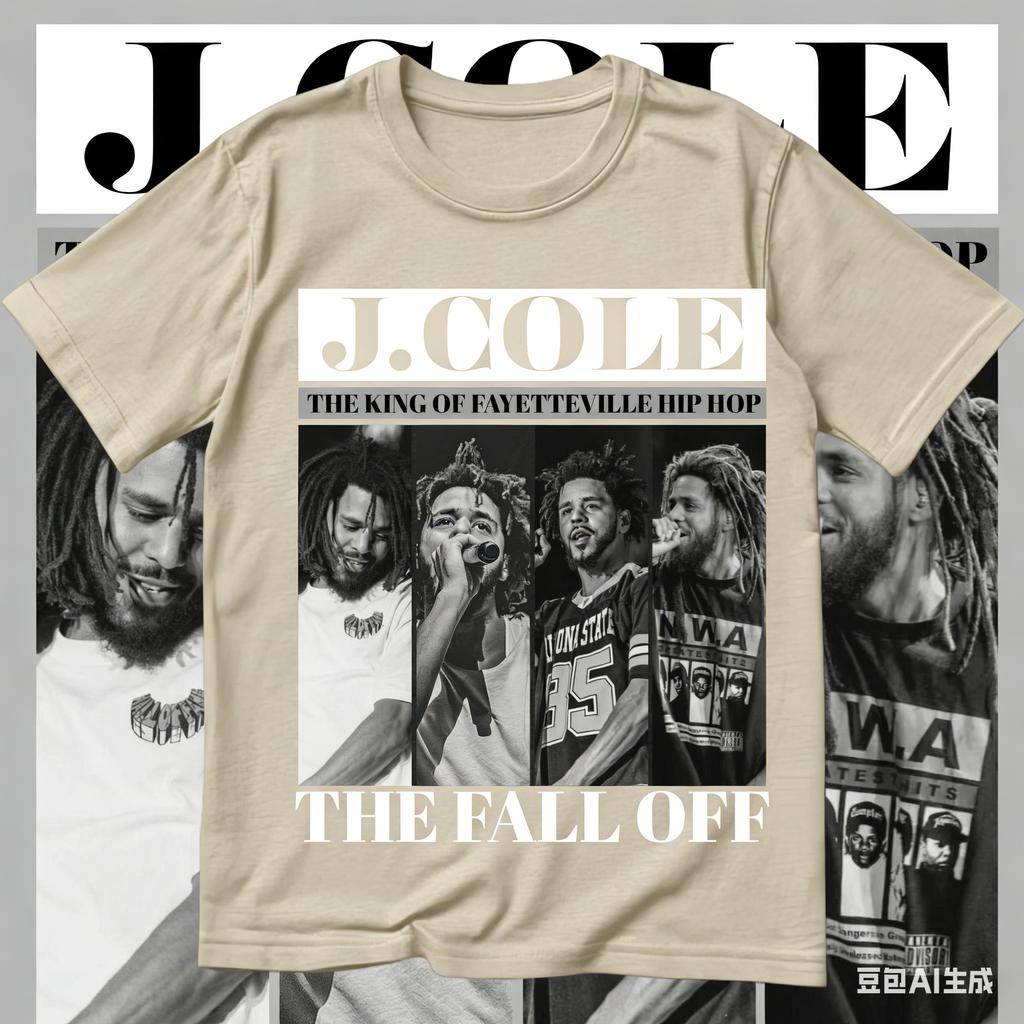 J Cole World Tour Printed Tshirt Men and Women Cotton Summer Clothing Casual and Fashionable Round Neck Tshirt Fan Gift