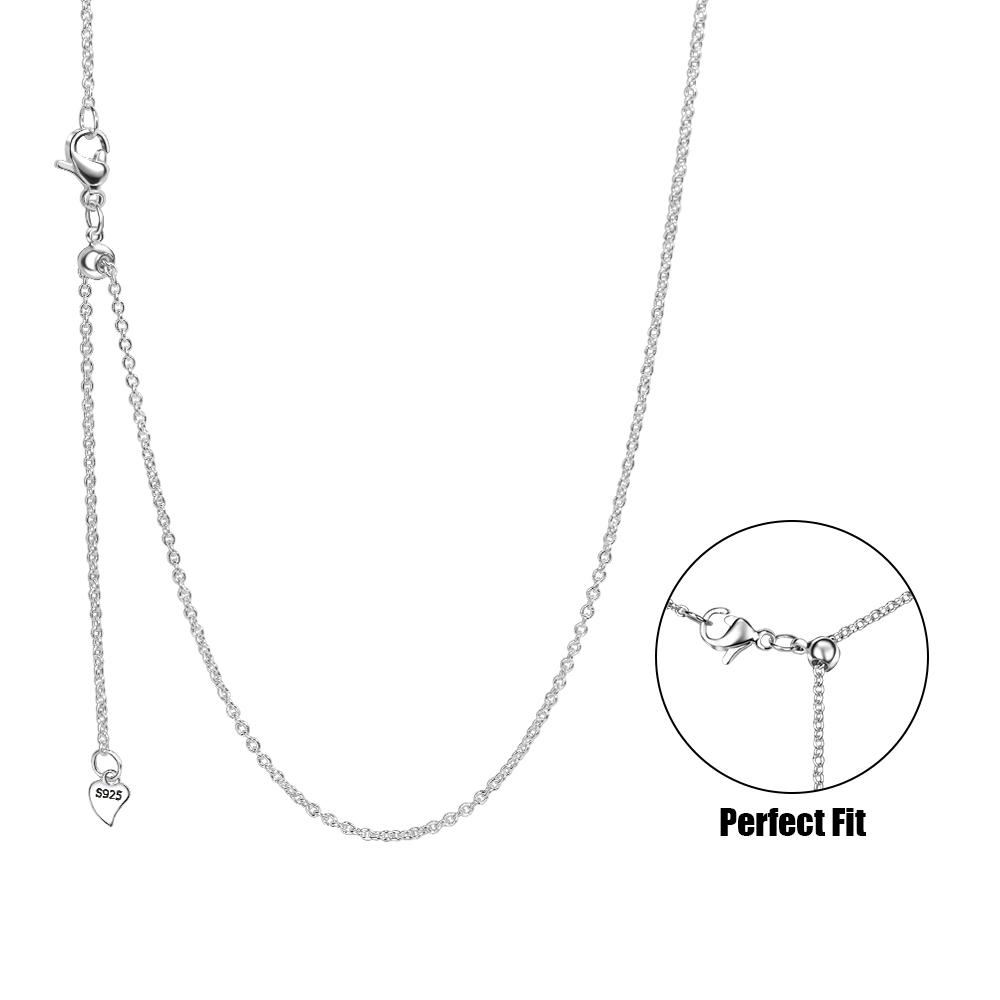 S925 Silver Minimalist Necklace for Women Elegant Rose Gold Chain Party Jewelry Gift