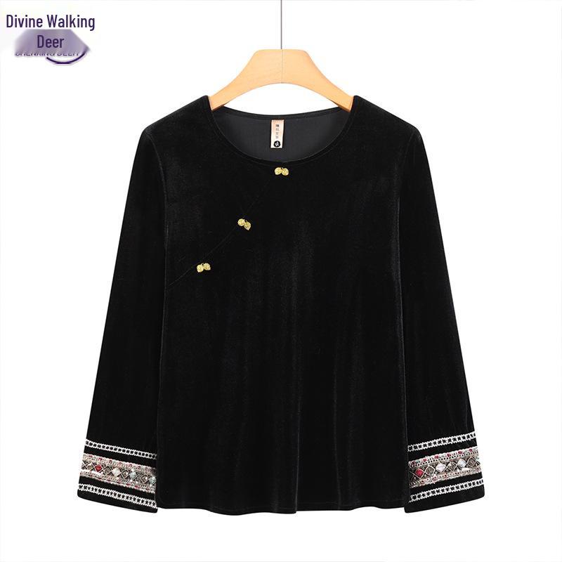 

Elegant Chinese Style Embroidered Vest & Shawl Three-Piece Set for Mothers XL (Recommended for 80-100 jin)