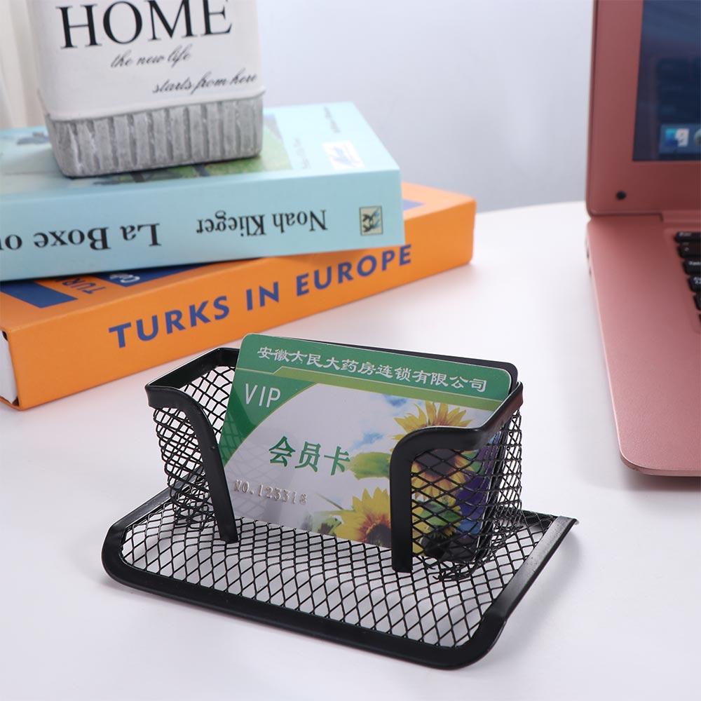 Metal Mesh Business Card Display Stand Display Bracket Name Card Display Holder  Countertop