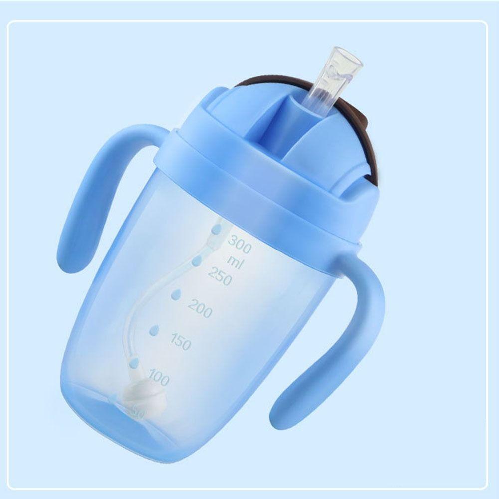 300ML Children Learning Cup with Double Handle Kids Sippy Cups Baby Drinking Cup  Outdoor
