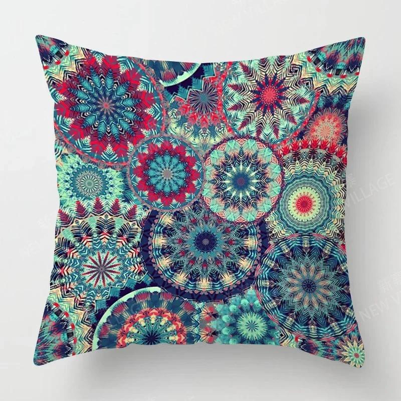 Fall Home Decor Autumn Living Room Throw Pillow Cover Sofa Boho Cushion Cover Mandala
