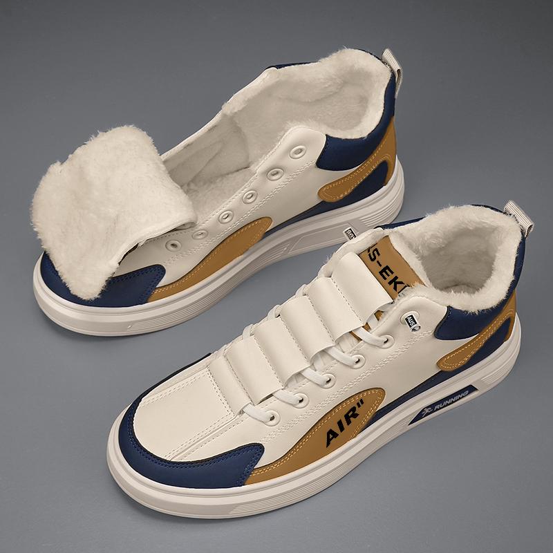 CYYTL Winterfell Warme Herrenschuhe Schnee Sneaker Lässig Leder Plateau Knöchel Outdoor Sport Wandern Walking Designer Luxus Tennis