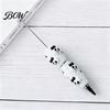 Smooth Writing Beaded Pens Halloween Rhinestone Beadable Pen, DIY Sparkly Cat Pumpkin Ghost Plastic Handmade Gift Glitter Black Ink Ballpoint Pen for