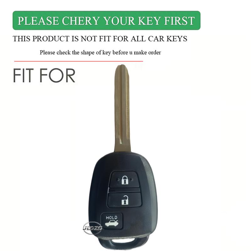3 Button Silicone Car Key Case Cover for Toyota Prius RAV4 Camry Corolla 2014 2015 2016 2017 Shell Fob Bag Protector Accessories