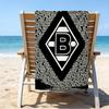Grün Schwarz Borussia Strandtuch - Weiche, Saugfähige Mikrofaser, Leicht, Ideal für Den Strand, Partys, Reisen, Camping Fanartikel