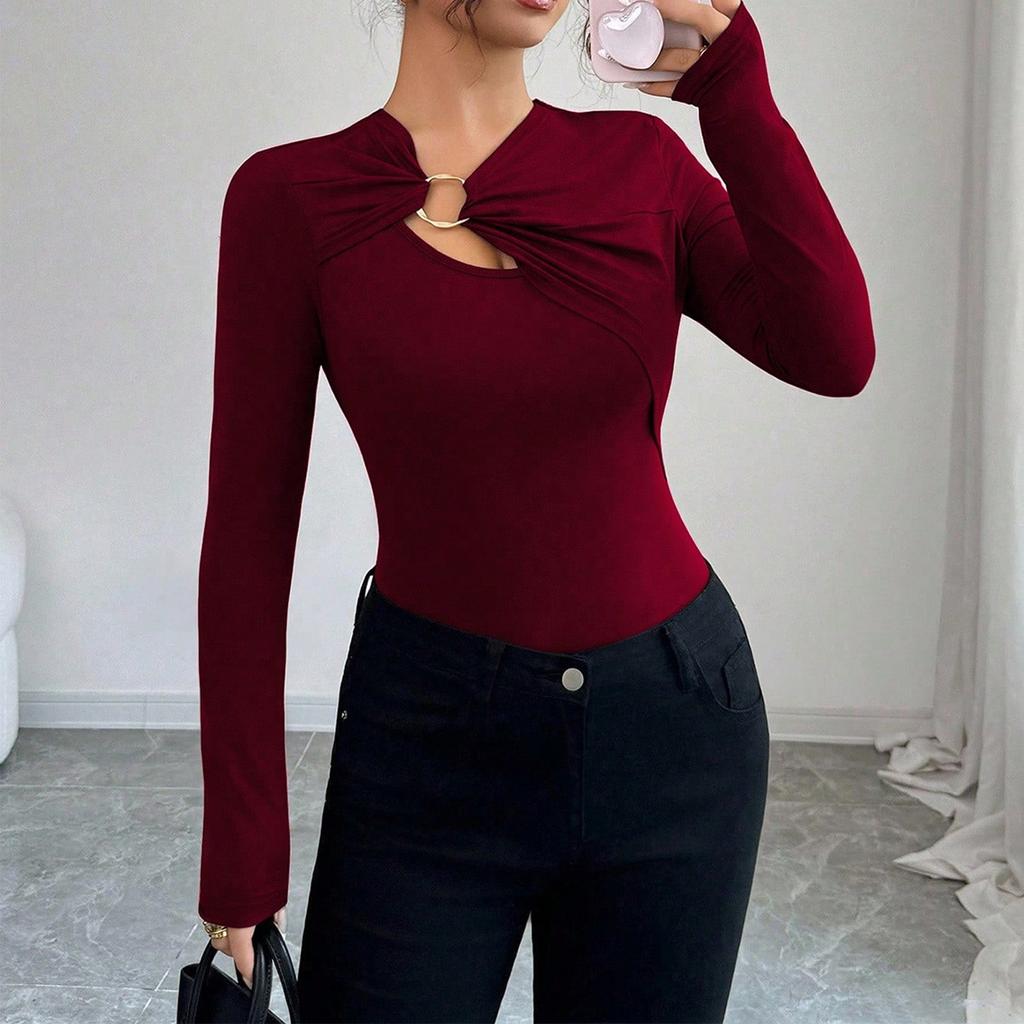 Women's Fashionable Long Sleeve Elegant Commuting And Casual Top
