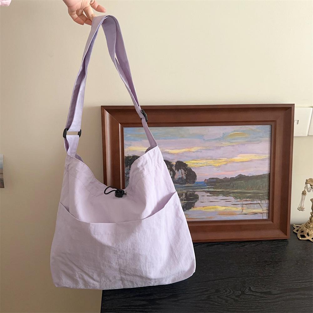 Large Capacity Canvas Bag Women's New Summer Casual Lightweight Shoulder Bag Work Crossbody