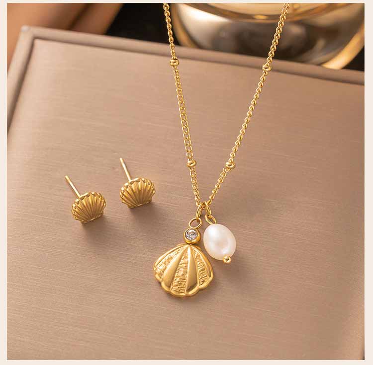 Shell Zirconia Bracelet for Women Waterproof Non-Tarnish Stainless Steel Adjustable Summer Beach Fashion Jewelry