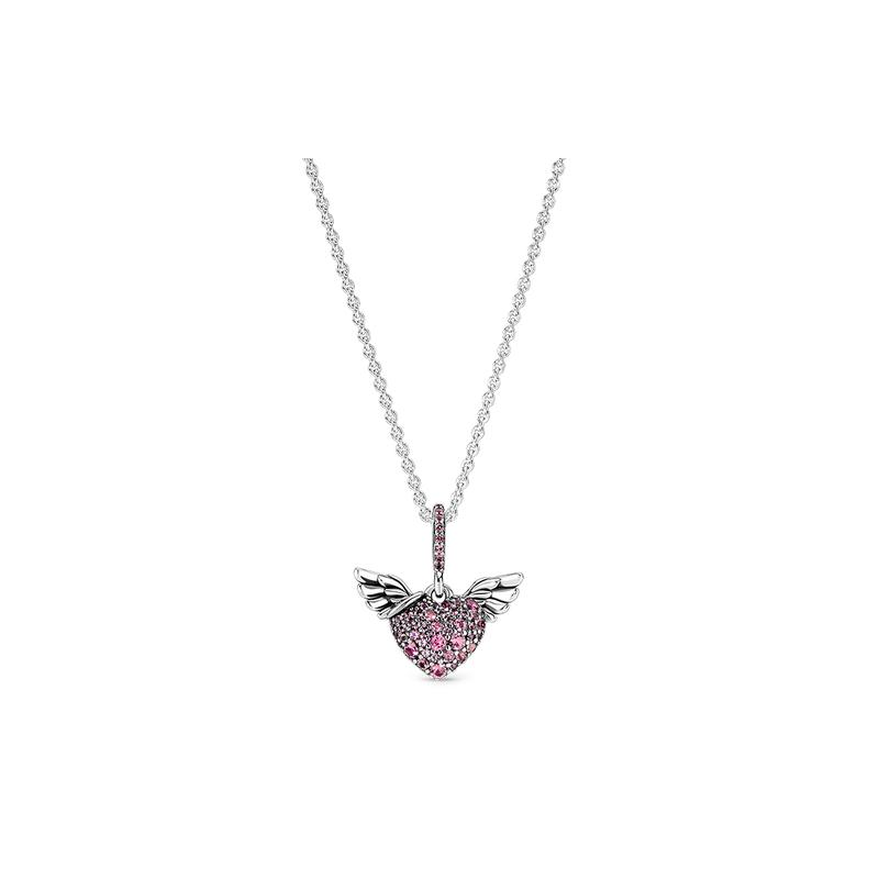 Pandora Angel Wings Pink Love 925 Silver Pendant Women s Pink 398505C02