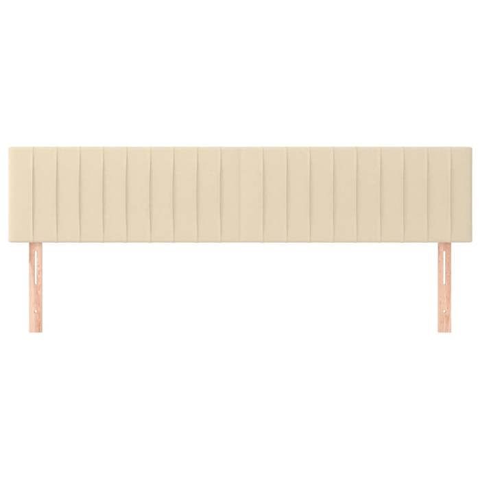 VidaXL 2x Têtes de Lit Meubles de Chambre à Coucher Accessoires de Lit Simple Têtes de Cadre de Lit Intérieur Crème 346261