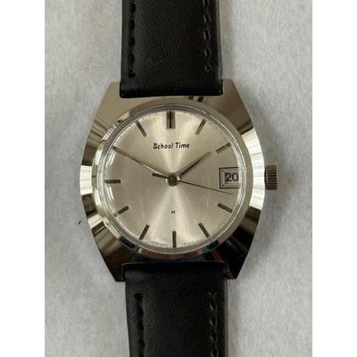 Used Alba School Time Silver Manual Winding Watch Early Model New Unused