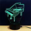 Music Instrument Piano 3D LED Lamp 7 Colors Musician Gift Bedroom Decoration Night Lights