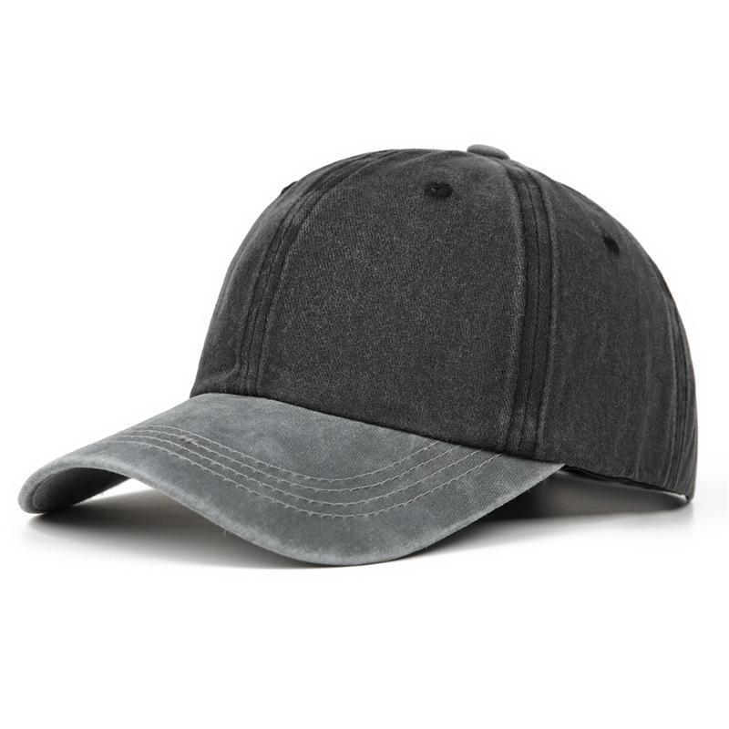 Hat Women S Spring And Summer Retro Denim Washed Baseball Cap Men S Korean Version Versatile Student Naked Color Matching Embroidered Cap adjustable