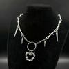 Heart And Sword Pendant Necklace For Women Goth Accessories Necklace Y2K Fashion Choker
