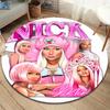 Nicki Minaj Round Area Rug,Carpet Rug for Living Room Bedroom Sofa Playroom Decor,Non-slip Floor Mat