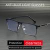 Business Semi-Frame Engineering Fatigue Flat Light Glasses Frame Office Anti-Blue Light Glasses Myopia Glass Frame For Men 6007