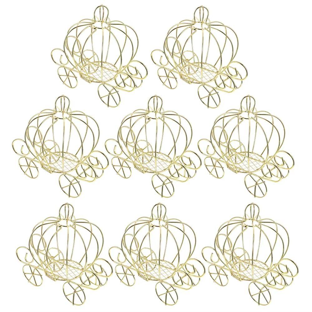 Hollow Pumpkin Carriage Centerpiece Candy Holder  For Party Halloween Christmas Decoration