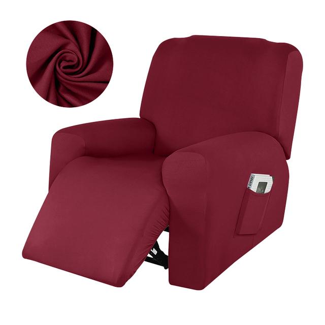 Waterproof Recliner Living Sofa Covers High Elasticity Lazy Boy Recliner Seat Protective Covers Gentle Anti -Slip Recliner Seat Slipcover For Home