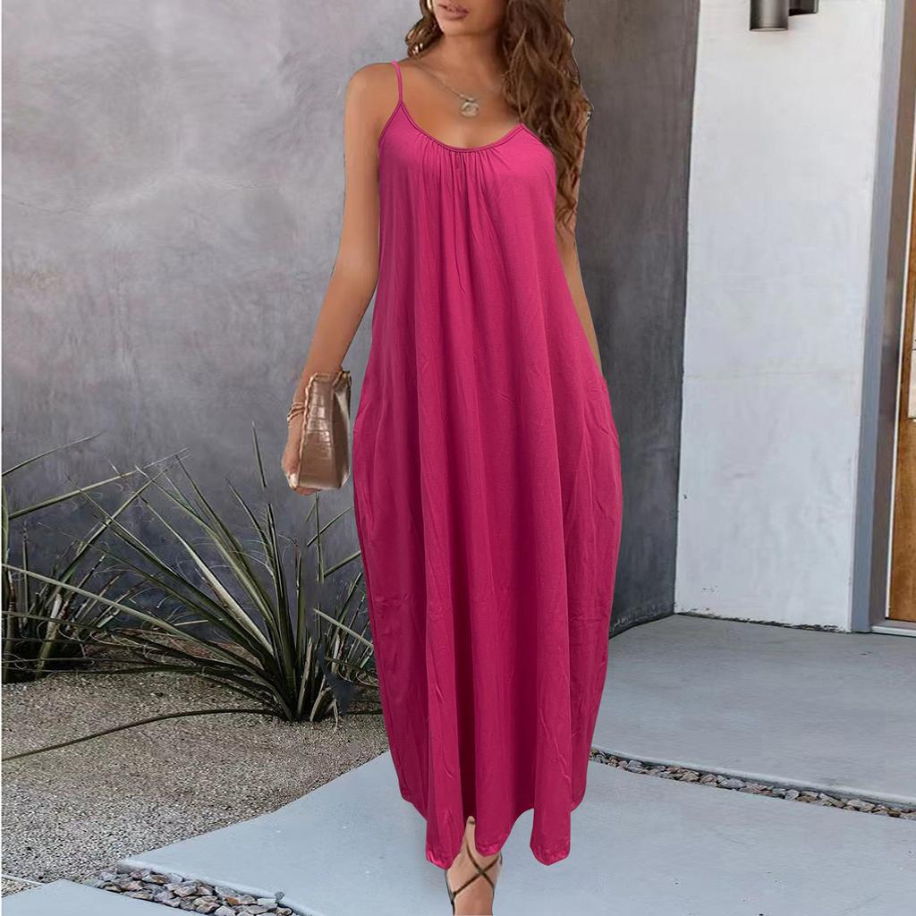 Modisches Lässiges Damen-Freizeitkleid mit Rückenausschnitt für den Urlaub