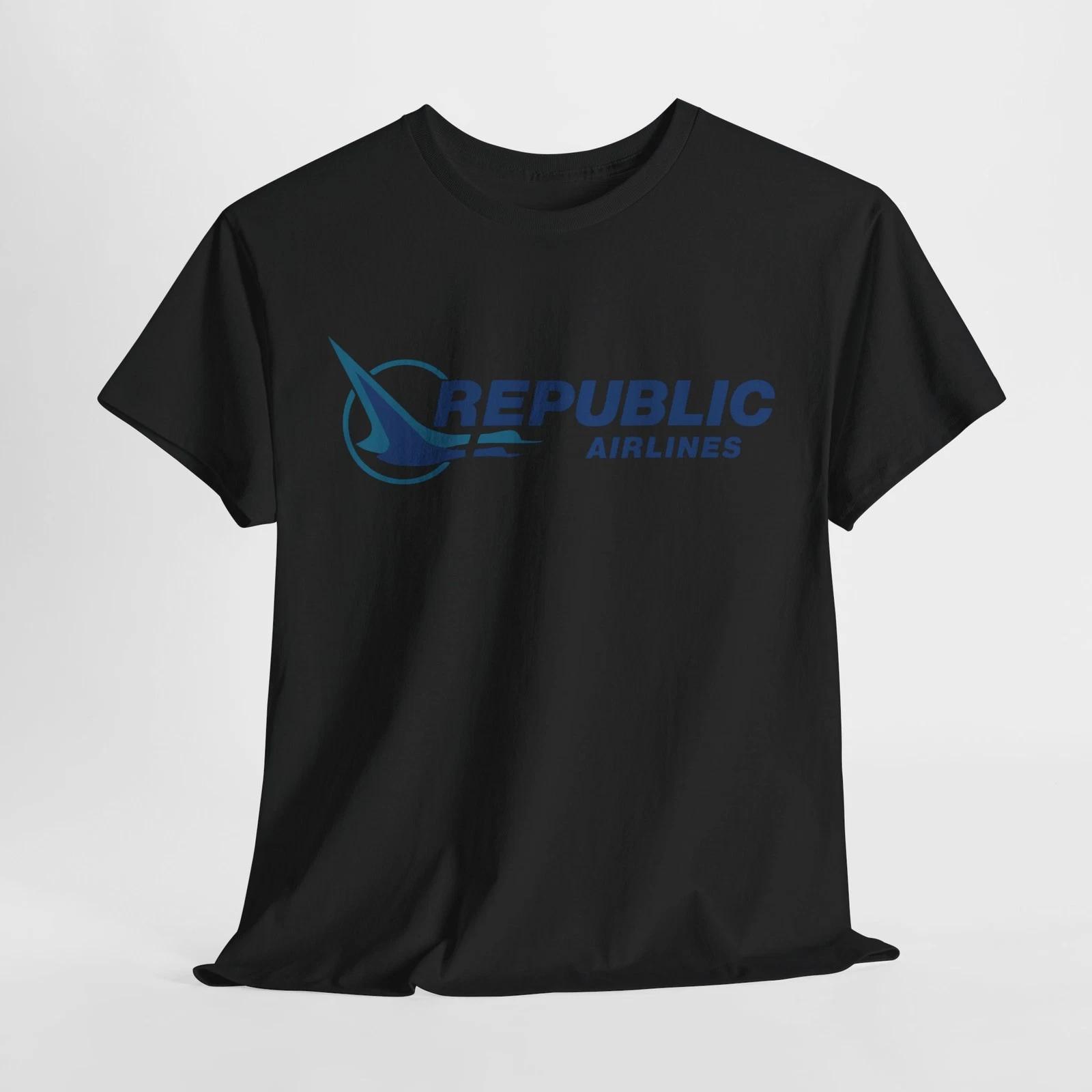 Vintage Republic Airlines Logo T-Shirt Aviation Retro Airline Tee S-5XL XXXXL