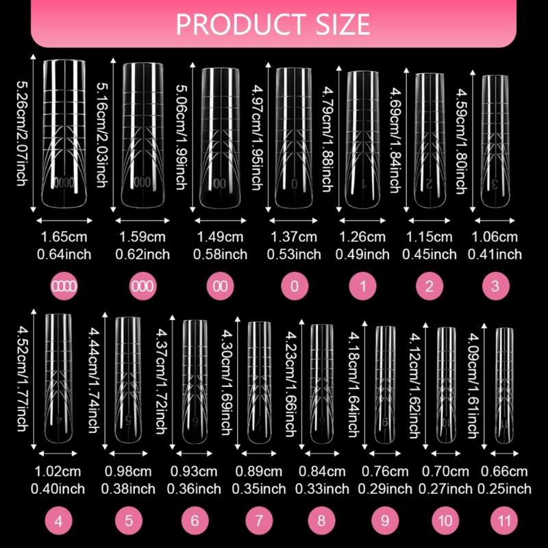 Quick Curing Nail Extension Kit Paper Tab Free Mold ABS Material Lightweight Design Natural Shape DIY Manicure Tools for Daily Use