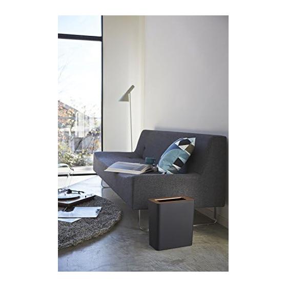 Yamazaki Jitsugyo (Yamazaki) Trash Can Square Brown Approx. W28 X D15 X H30cm RIN RIN Bag Can't Be Seen Trash Can 3195