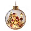 Palline di Plastica per Festa Ornamento Luminoso Storia di Natale, Palla Appesa 3D Luminosa con LED Caldo, Mini Decorazione Festiva da Interno/Esterno Festività