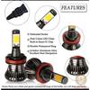 2PCS LED Car Lights H8 H9 H11 H7 HB3 HB4 9005 9006 H27 880 881 H3 H1 LED Headlight Bulb Dual Color Car Fog Lamp