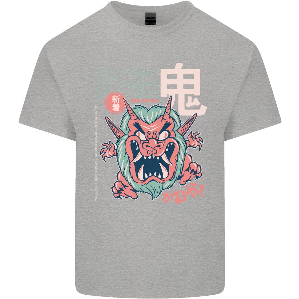 Oni Yokai Japanese Red Demon Unisexs Light Cotton TShirt