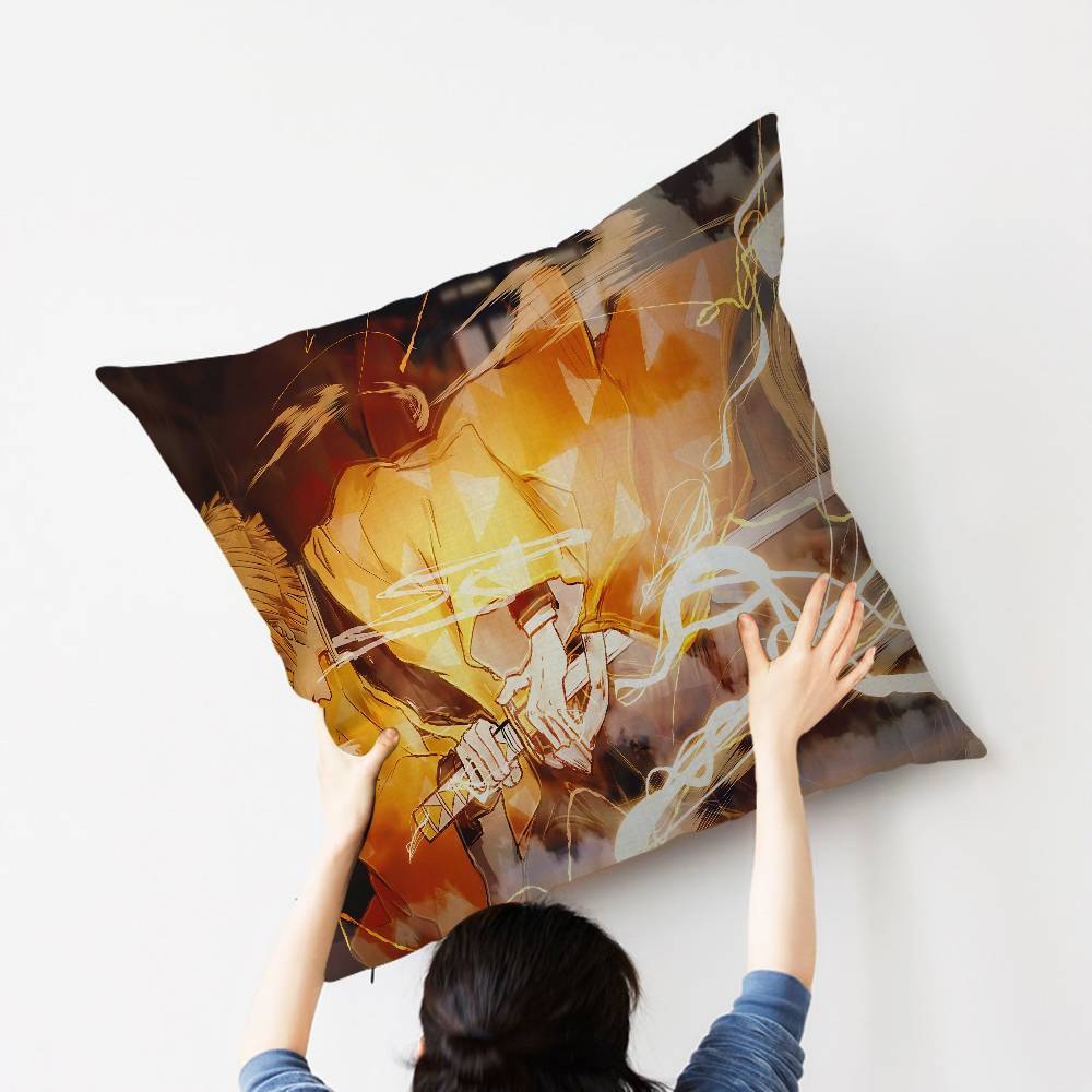 Anime Agatsuma Zenitsu pillow cover sofa cushion cover home room decoration children gift