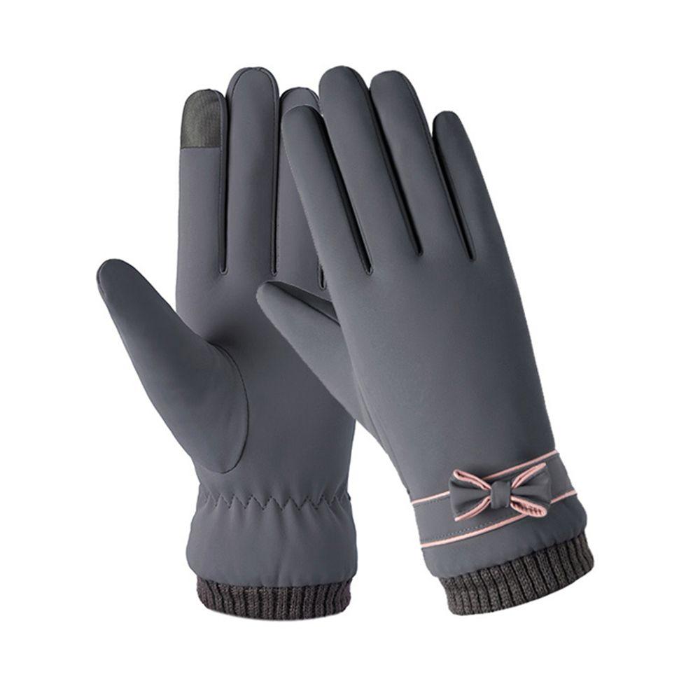 Thermal Soft Leather Trendy Touch Screen Mittens Winter Gloves Full Finger Gloves Women Gloves