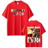 Bruno Mars The Romantic Album Tour T-shirts Man Woman T-shirt Short Sleeve Casual Loose Oversized T-shirts