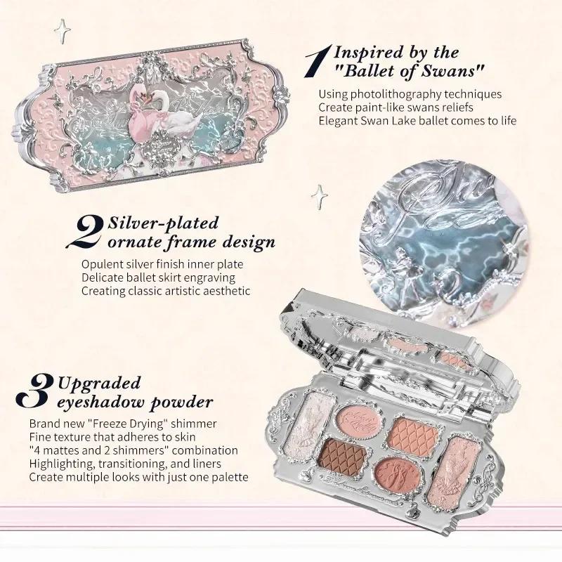 Flower Knows Schwan Ballett Lidschatten Palette Matt Feiner Schimmer Perlmutt Gesicht Palette 6 Farben Glitzer Lidschatten Flowerknows Make-up