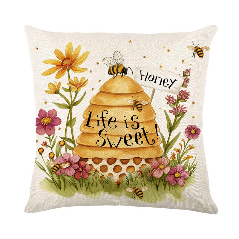 Pillow Cover Cute Animal Print Home Decor Cushion Cover Flower Bedroom Pillow Cover