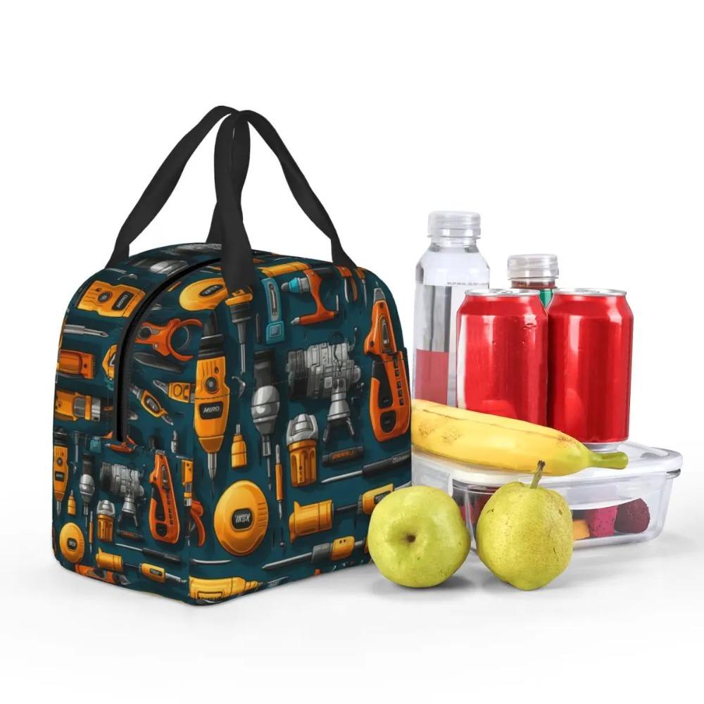 Custom Mechanics Large Toolbox Lunch Bag Women Cooler Warm Insulated Lunch Boxes for Kids School