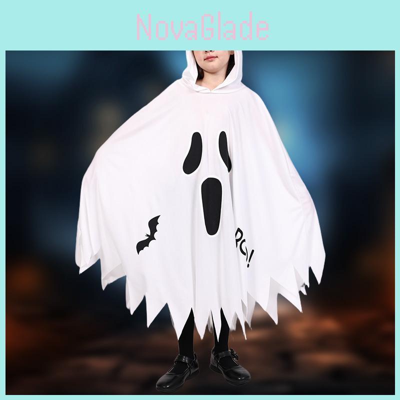 Children Night Glow Ghost Skeleton Cloak For Halloween Party Costumes And Stage Shows