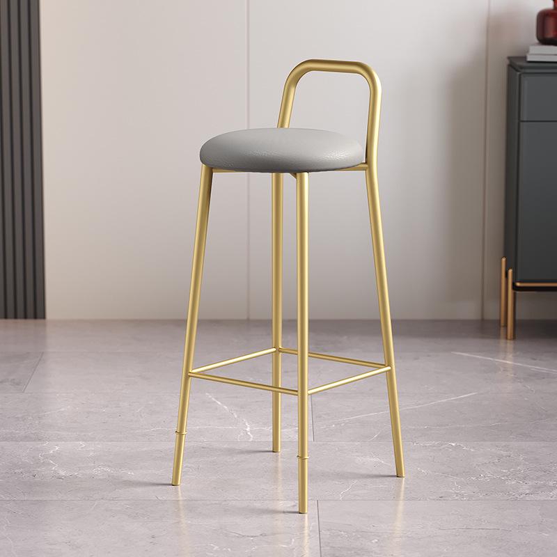 Nordic Iron Art Bar Stool with Backrest – Modern, Luxurious Design