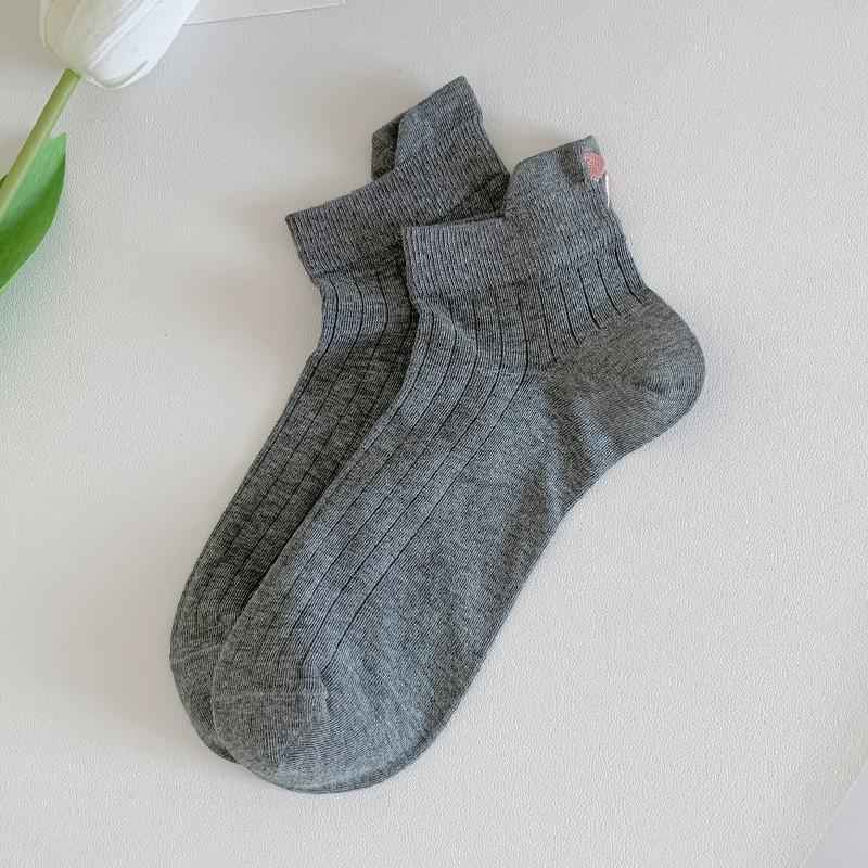 Female Summer Thin Style Bow Embroidery Pure Cotton Hollow Out Breathable White Socks