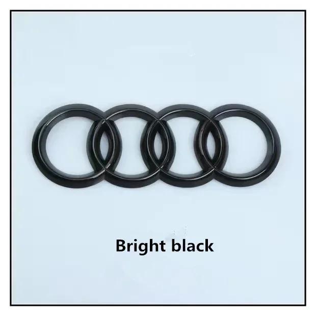 ABS 4 Ring Car Logo Cover Retrofitting Front Grille Badge Rear Trunk Emblem For Q5 A3 A4 A5 A6 A7 Q2 Q3 Q5 Q7 Q8 Sticker