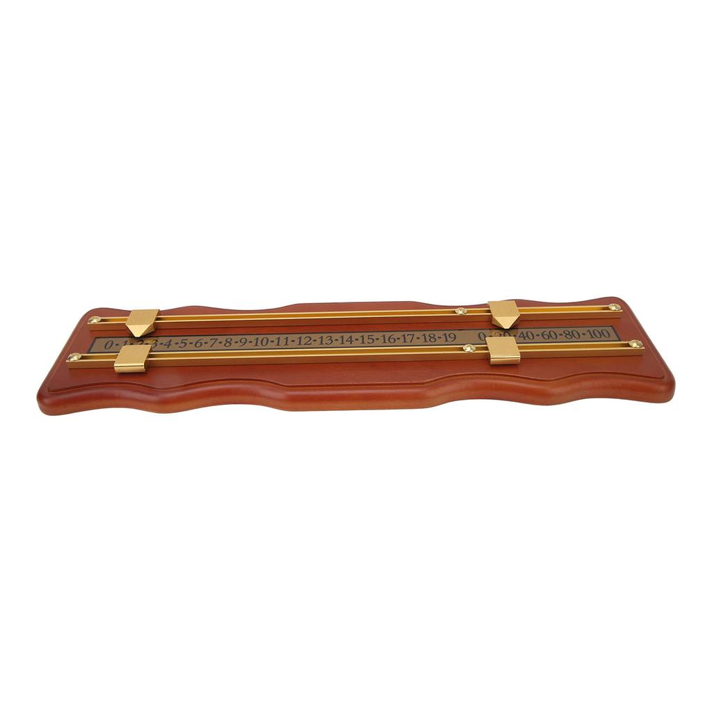Billiard Game Scorer 2 Track Wavy Brown Medium Density Fiberboard Billiard Score Board for Home Club Supplies