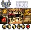 LED-Nachtlampe, 26 Buchstaben, 0–9, digitales Festzelt-Zeichen, Alphabet-Licht, Wand-Hängelampe, Innendekoration, Hochzeit, Party, LED-Nachtlicht