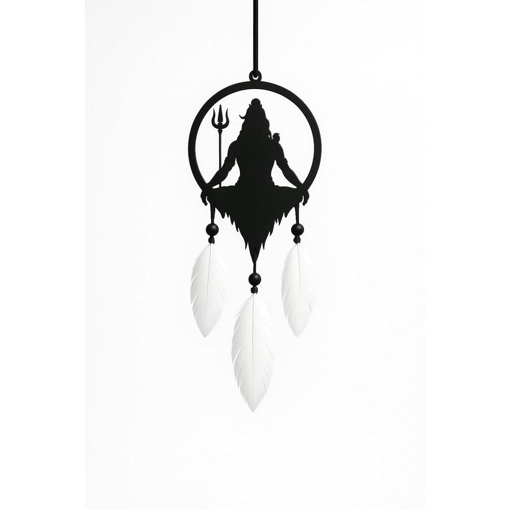 Acrylic Fancy Dream Catchers for Car Hanging Ornament | Elevate Car,Home,Office & Garden Decor | Divine God Elegance | Positive Vibes Mirror Decor