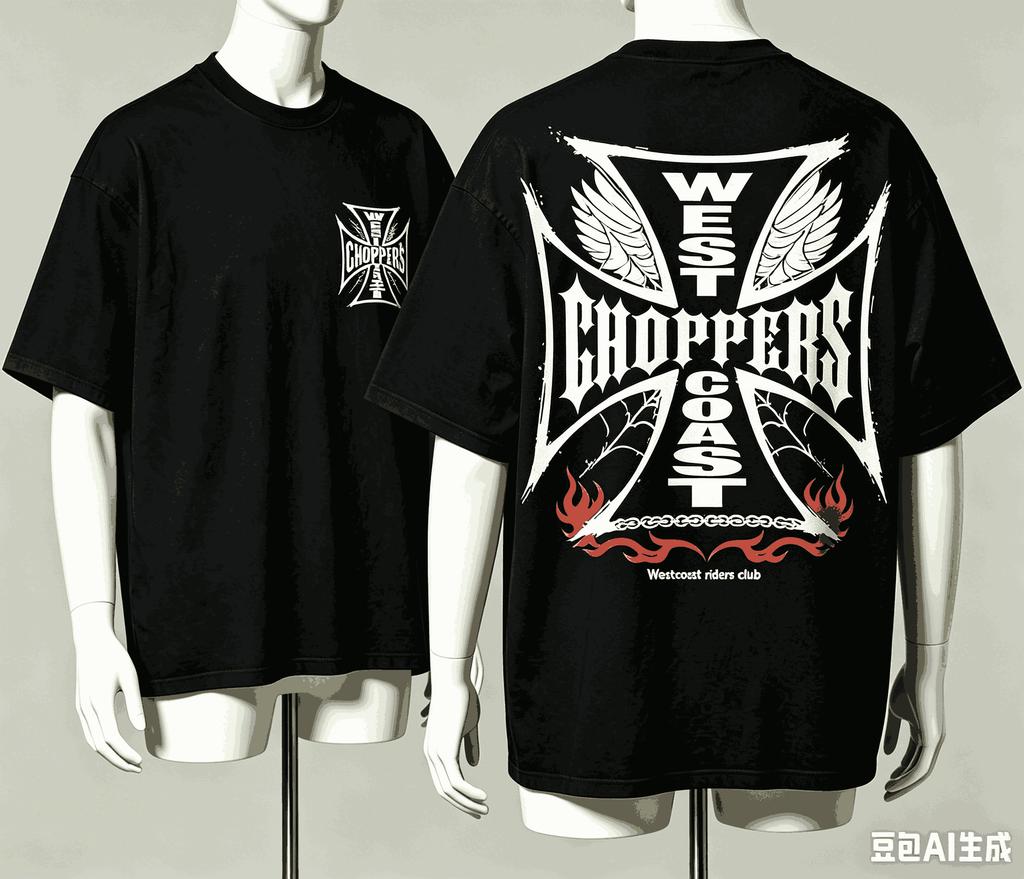 West Coast Choppers für Fan Geschenk T-Shirt Herren Damen Harajuku Oversized Unisex Kurzarm Streetwear hohe Qualität Paare Klassisch weich Retro Mode
