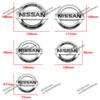 1 Stück Vorder- und Rückseiten-Logo-Plakette Aufkleber Nissan Qashqai X-Trail Kicks Navara Juke Leaf Micra Patrol Maxima Murano ulsar Altima