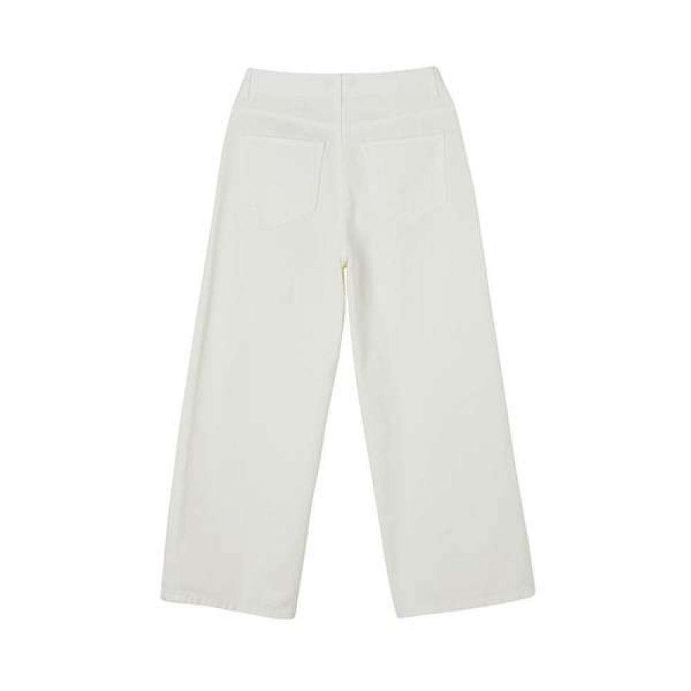 Lap Crop Wide White Denim Pants As2dp564