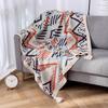 Bohemian Ukulele Sofa Throw Blanket with Tassels - All-Season Air Conditioning Cover for Home & Travel.