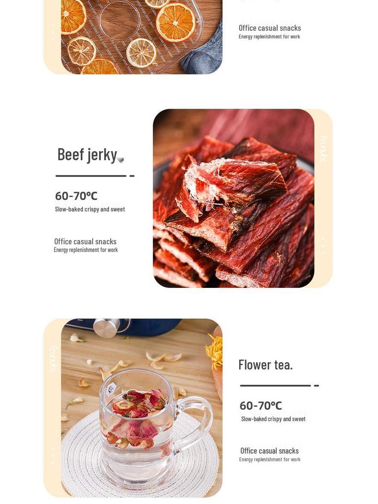 Compact Food Dehydrator for Fruits, Vegetables, Meats, and Pet Treats