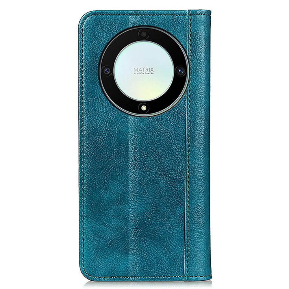 For Honor X9a/X40/Magic5 Lite 5G Litchi Texture Split Leather Phone Case Shockproof Wallet Cover with Stand