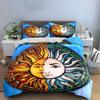 Sun and Moon Themed Decor Set  kid's and adults' bedroom decor, Exquisite three-piece bedding set gift